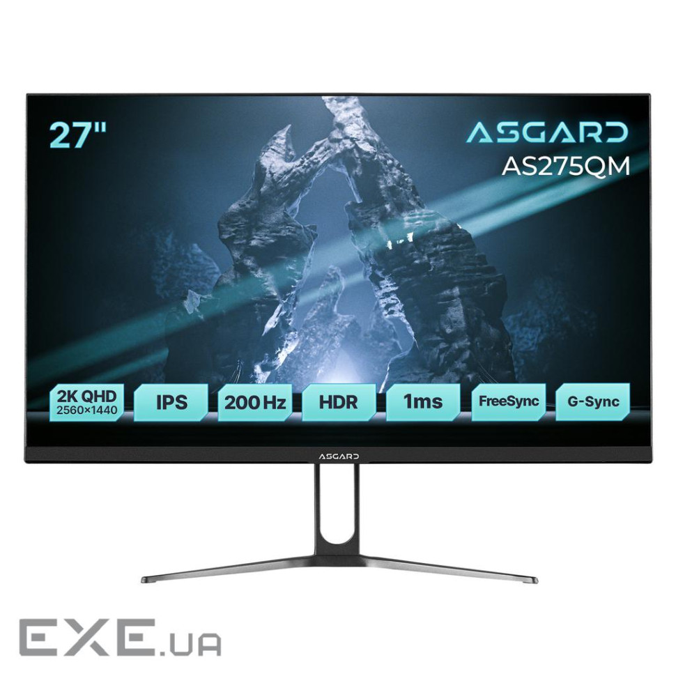 Монитор ASGARD Gaming 27" AS275QM IPS Black 200Hz, 2560х1440, 300 кд/м2, 1 мс, 2хDisplayPort, 2хHDMI