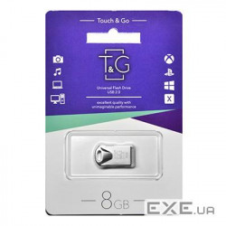 Флеш-накопичувач USB 8GB T&G 106 Metal Series Silver (TG106-8G)