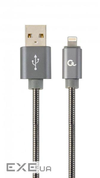 Дата кабель USB 2.0 AM to Lightning 2.0m Cablexpert (CC-USB2S-AMLM-2M-BG)
