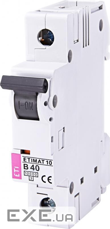 Автоматичний вимикач ETIMAT 10 1p B 40А (10 kA) (2121720)