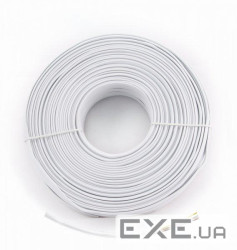Кабель телефонний Cablexpert TC1000S-100M, 4 пари, плоский, литий, 100м білий колір