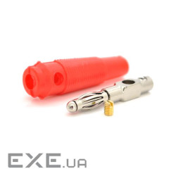 Наконечник кабельний, гвинтова фіксація, ізолятор: ПВХ, діаметр 4 мм, 600V / 20A, червоний, (16822) , (16822)