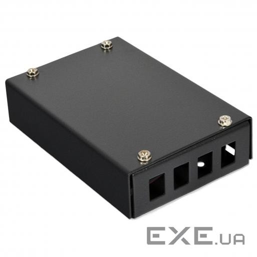 ВО бокс малий на 4SC Simplex адаптера, 120х80х28 мм, чорний (UA-FOBS4SCS-B)