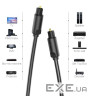 Кабель оптоволоконний Vention Optical Toslink, 1 m, Black (BAEBF)
