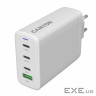 Зарядний пристрій Canyon CU140ACC GaN 150W 3xPD 1xQC EU White (CNS-CUW140ACC)