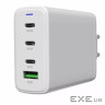 Зарядний пристрій Canyon CU140ACC GaN 150W 3xPD 1xQC EU White (CNS-CUW140ACC)