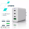 Зарядний пристрій Canyon CU140ACC GaN 150W 3xPD 1xQC EU White (CNS-CUW140ACC)