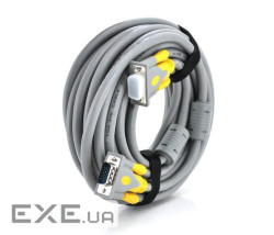 Кабель MERLION VGA 30м Gray (YT-VGA(M) (M)3+6GR-30M) (YT-VGA(M)/(M)3+6GR-30m)