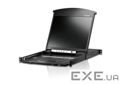 16-портовий Cat 5e KVM комутатор Dual Rail з 19 '' LCD екраном , 19" (KL1516AN-AXA-RG)
