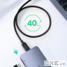 Дата кабель USB-C to USB-C 0.8m USB 4.0 THUNDERBOLTUS501 8K40Gbps Black Ugreen (30389)