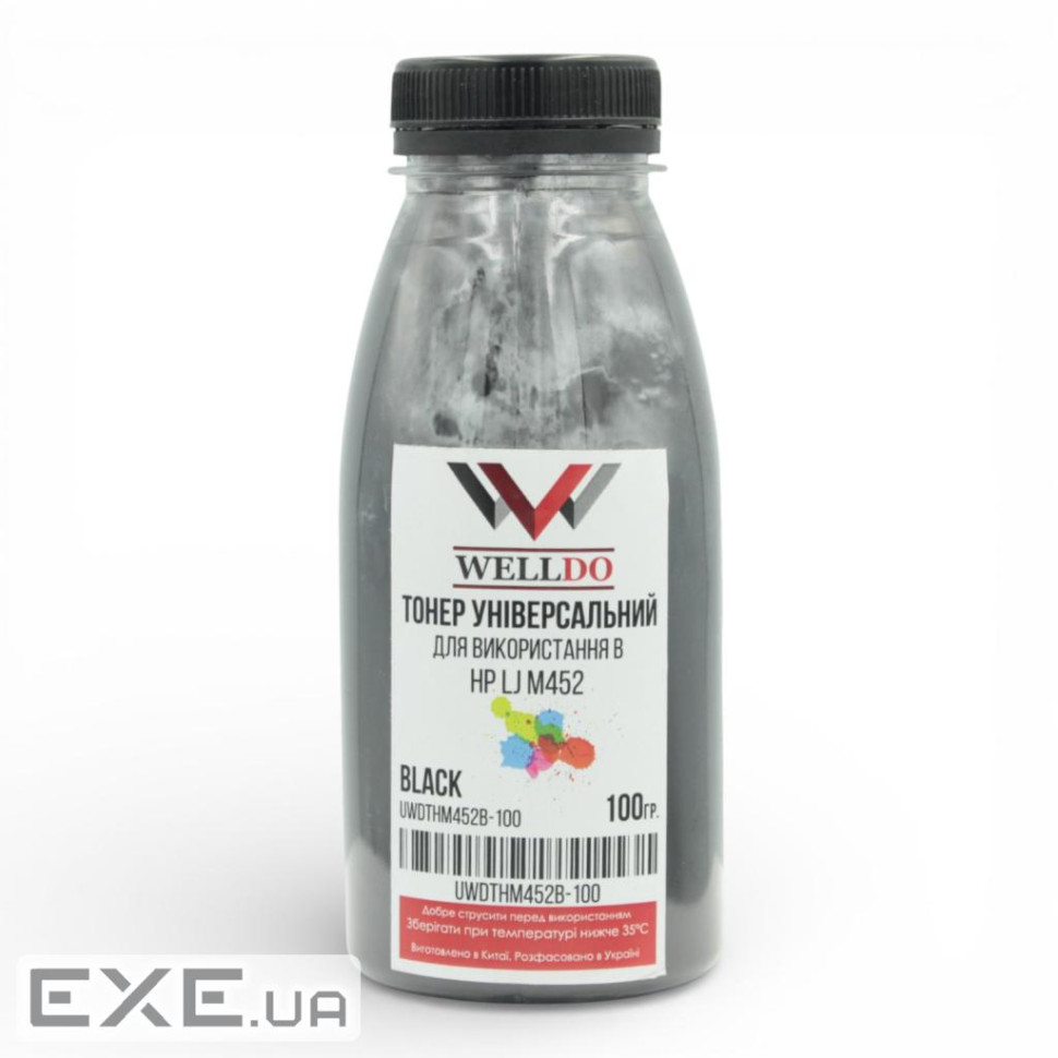 Тонер HP CLJ M252/274/277/Canon MF-631/632/633, фасовка, black 100г Welldo (UWDTHM452B-100)