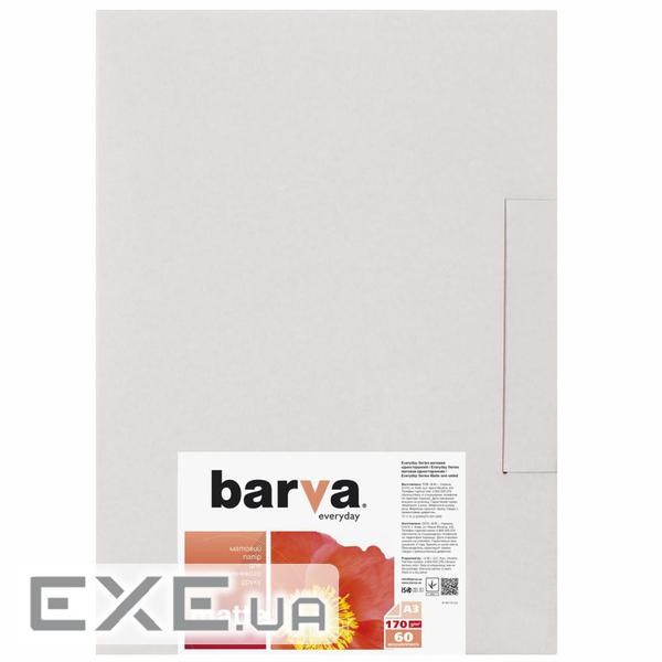 Фотопапір Barva A3 Everyday Matte 170г, 60л (IP-AE170-325)