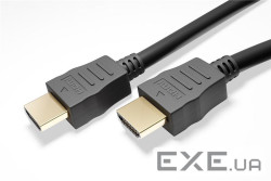 Кабель монітора-сигнальний HDMI M/M 5.0m,UHD 8K@60Hz v2.1 D=6.3mm HDR Cu,чорний (75.05.2766-1) (75.05.2766-1)