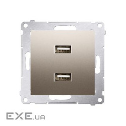 Розетка Premium USB 2x 5V 2.1A, золото (DC2USB.01/44)