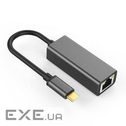 Перехідник мережевий Lucom USB Type-C-RJ45 LAN M/F,(USB3.0) 0.20m GigaLan (62.09.8150-1)