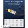 Кабель мультимедійний Optical Toslink 1.0m gray Vention (BAVHF)