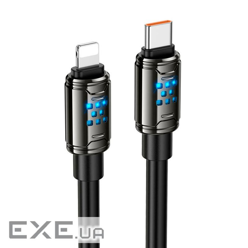 Кабель Hoco U143, Type-C-Lighting, 27W, довжина 1.2м, Black, BOX (Hoco U143TLB)