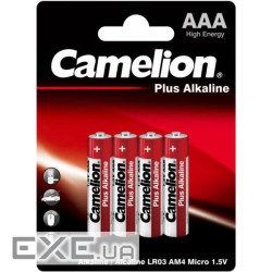 Батарейка Camelion AAA LR03 Plus Alkaline * 4 (LR03-BP4)