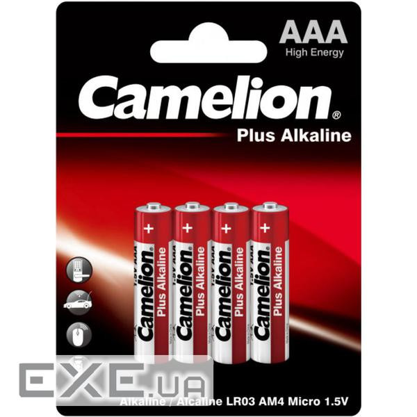 Батарейка Camelion AAA LR03 Plus Alkaline * 4 (LR03-BP4)