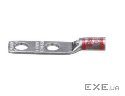 Наконечник з двома отворами 1/4", для кабелю #8 AWG , прямий (50шт/пак) (LCD8-14A-L)