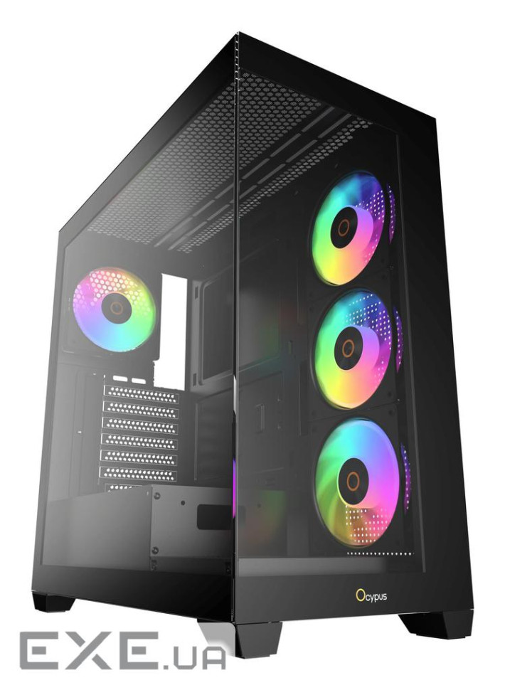 Корпус OCYPUS Gamma C72 BK ARGB (GAMMA-C72-BKD400XX-GL)