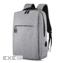 Рюкзак для ноутбука Merlion 14", вихід під USB-кабель, 32х11х41 см, Grey (YT-B14-Gr)