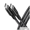 Дата кабель USB-C to USB-C 3.0m v3.2 Gen 1 PD 60W 3A black AXAGON (BUCM3-CM30AB) (BUCM3-CM30AB 3м)
