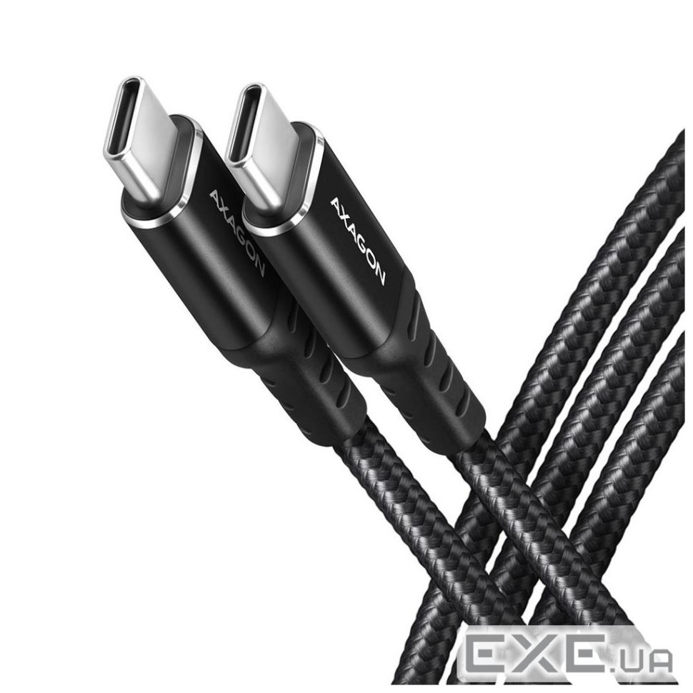 Дата кабель USB-C to USB-C 3.0m v3.2 Gen 1 PD 60W 3A black AXAGON (BUCM3-CM30AB) (BUCM3-CM30AB 3м)