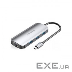 Порт-реплікатор VENTION 6-in-1 USB-C to HDMI/USB3.0x3/RJ45/PD (TOHHB)