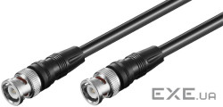 Антенний кабель BNC/50ohm M/M 0.5m,RG58 2xShielded AWG24 D=5.0mm,чорний (84.00.7041-1)