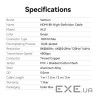 Кабель Vention HDMI-HDMI v2.1, 3 м, 8K-60 Гц 4K-165 Гц 2K-144 Гц 1080P 240 Гц (ALOGI)