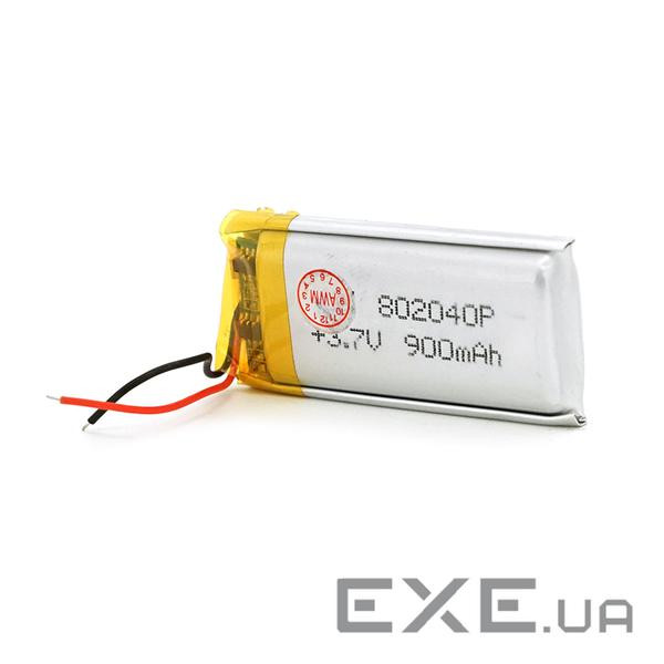 Літій-полімерний акумулятор 8*20*40mm (Li-ion 3.7В 900мА&middot,год) (802040) ) (802040)