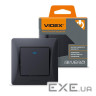 Выключатель Videx BINERA 1кл с подсветкой черный графит (VF-BNSW1L-BG)