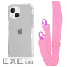 Чохол WAVE Clear Case with Strap iPhone 15 pink (57015 pink)
