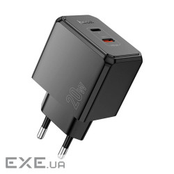 Набір СЗУ HOCO CS16A+ кабель Туре-С / Lighting, 1xUSB-C+1xLighting, PD20W, Black, (HOCO CS16A / TB)
