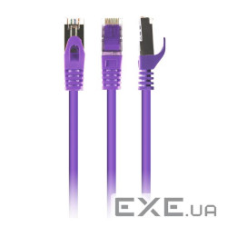 Патч корд PP6A-LSZHCU-V-3M, S / FTP, литий, 50u "штекер із засувкою, 3,0 м, пурпурний
