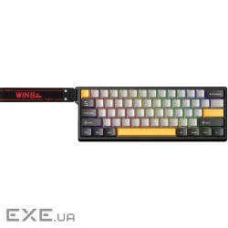 Клавіатура дротова AULA WIN60 HE Max Magnetic switch, Black/Grey/Yellow EN/UA (6978080504036) AULA WIN60 HE Max Magnetic