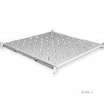 Полка 19 "4 точки крепл., 600мм глиб., Перфорована, т.м.2мм, сіра (UA-SH4-600G)