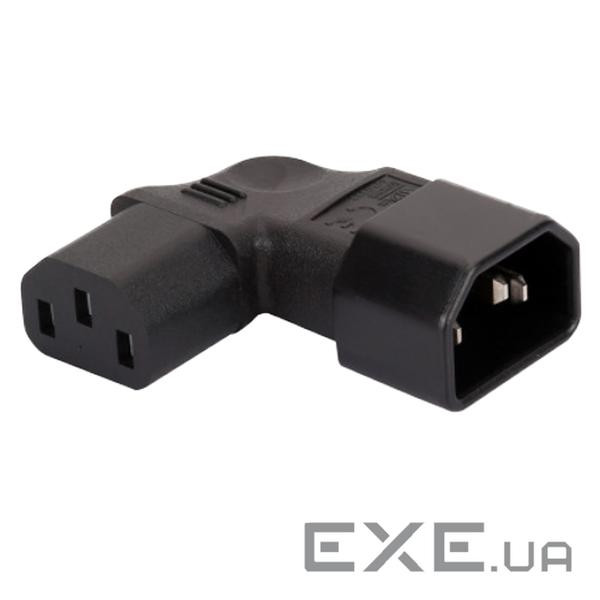 Кабель живлення пристроїв Lucom IEC(C13)->(C14) (адаптер),90е вправо Cu (62.09.8074-1)