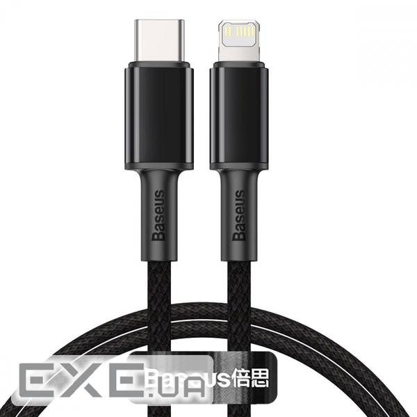 Кабель Baseus High Density Braided Type-C to Lightning PD 20W 2M Чорний (CATLGD-A01 (CATLGD-A01 2м) )