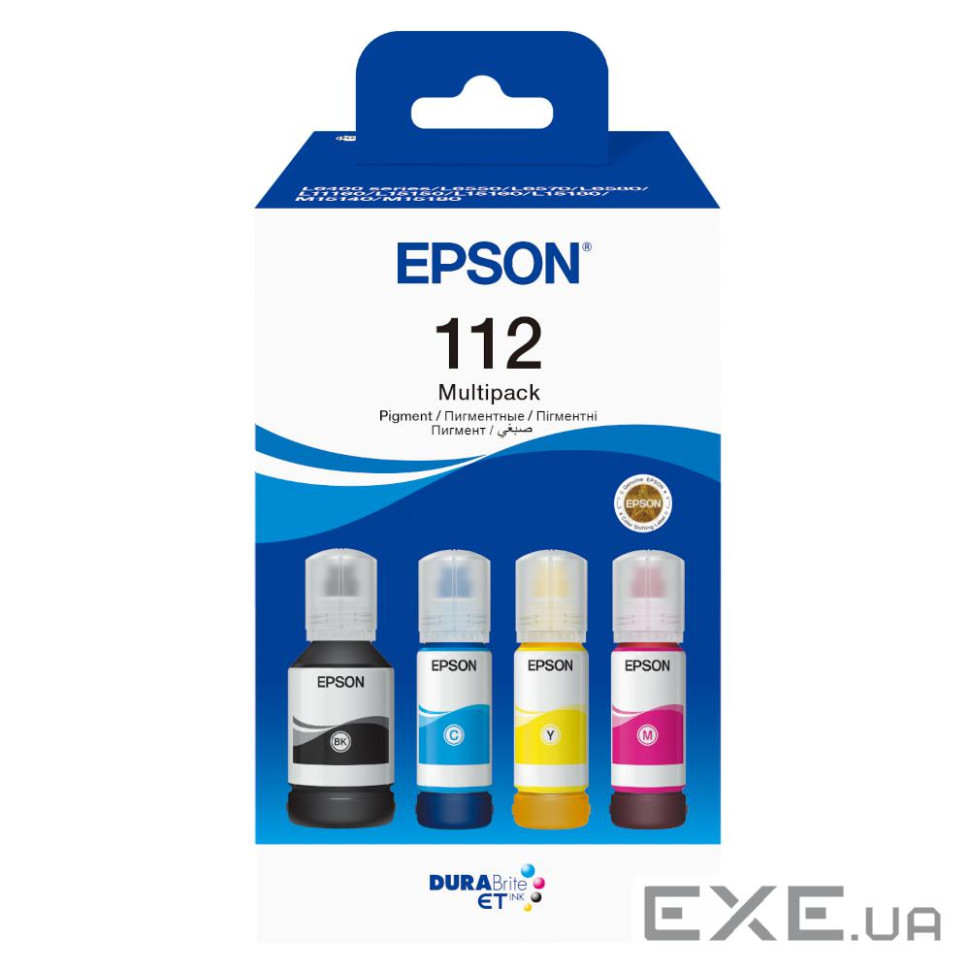 Набір чорнил 112 EcoTank 4-colour Multipack EPSON 112 EcoTank 4-colour Multipack (C13T06C64A)