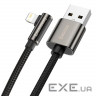 Дата кабель USB 2.0 AM to Lightning 1.0m CALCS 2.4A 90 Legend Series Elbow Black Baseus (CALCS-01)