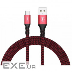 Дата кабель USB 2.0 AM to Type-C 1.0m Jagger T-C814 Red T-Phox