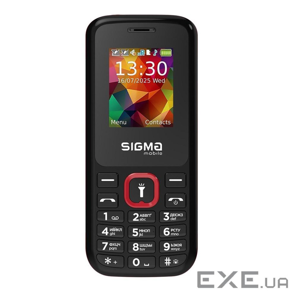 Мобильный телефон Sigma mobile X-style 171 Mini Dual Sim Black/Red, 1.7 (X-style 171 Mini Black/Red)