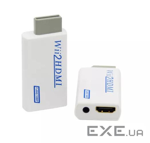 Перехідник моніторний Wii-HDMI M/F (HDMIекран),+3.5mm адаптер 1080p,білий (62.09.8371-1) (62.09.8371-1)