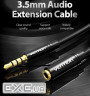 Кабель Vention Audio 3.5 mm M - 3.5 mm F, 1 m, Black (VAB-B06-B100-M)
