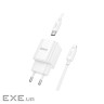 Зарядний пристрій HOCO C146A Charm USB-C PD20W + cable USB-C to Lightning White (6942007630252)