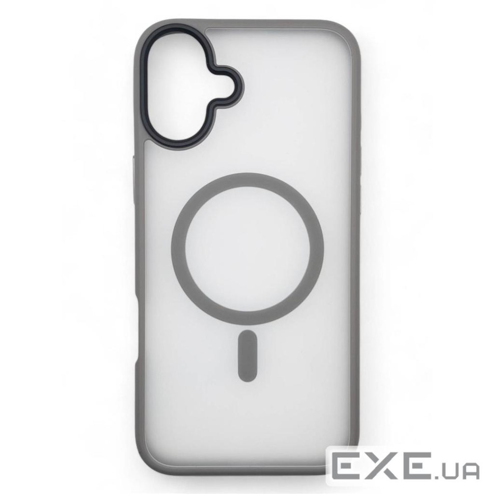 Чeхол-накладка BeCover Metal Buttons Case MagSafe для Apple iPhone 16 Plus Gray (712095)