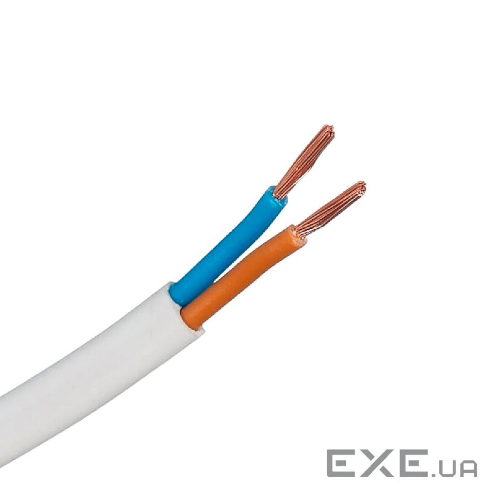 Кабель Одескабель ШВВПн 2х1,0 білий, бухта 100м (8213 100м) )