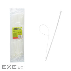 Стяжка Alloid 3.6х300мм, пластик, 100шт./уп., білий (PC-36300W)